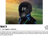 異性に対して良いプロフィールを作成するCyberpunkガイ