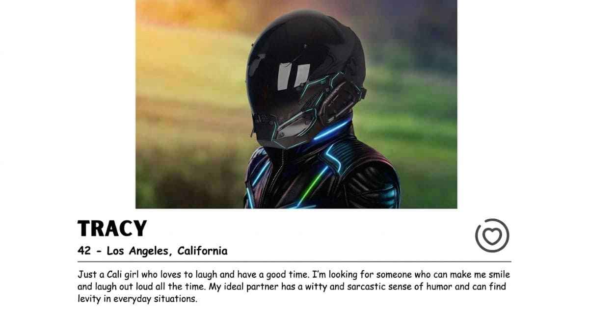 異性に対して良いプロフィールを作成するCyberpunkガイ